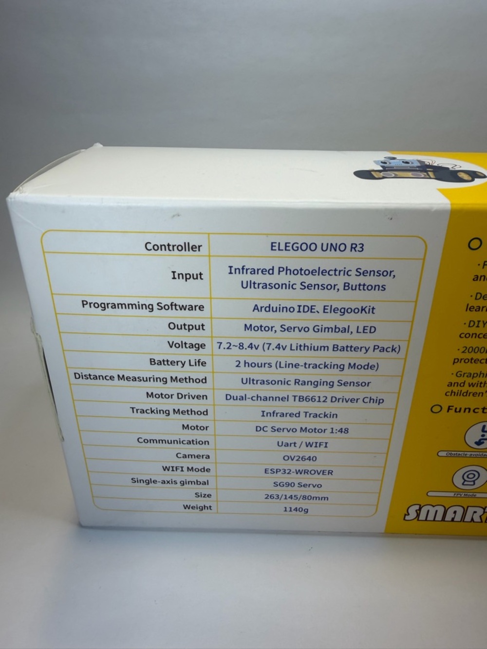 ELEGOO SMART ROBOT CAR V4.0 WITH CAMERA new opened box, S.T.E.M. Robotic Kit - Picture 11 of 14